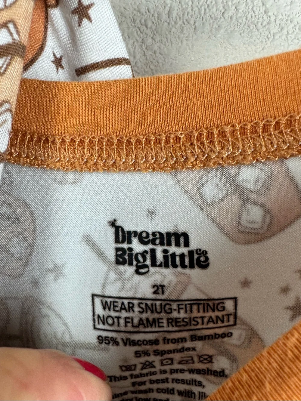Dream big little co-bamboo pajamas-Fall Coffee print 2T